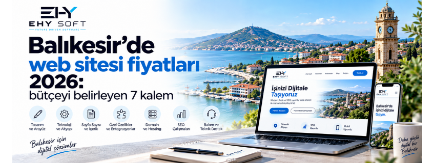 Balıkesir web sitesi fiyatları 2026: bütçeyi belirleyen 7 kalem